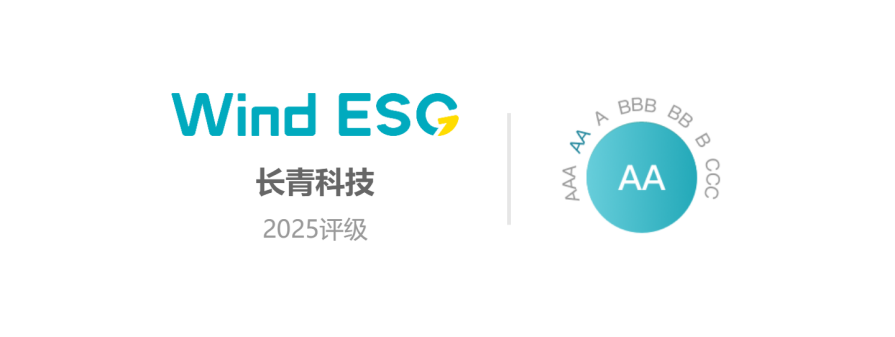 祝賀長青科技榮獲“上市公司W(wǎng)ind ESG AA”評級！